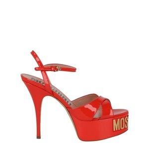 Moschino Logo Plaque Platform Heels - NWT